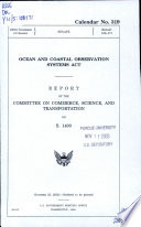 Ocean and Coastal Observation Systems Act