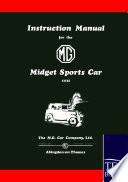 Instruction Manual for the Mg Midget Sports Car