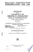 Military Construction Appropriations for 1980