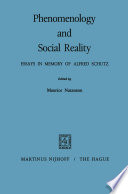 Phenomenology and Social Reality Book