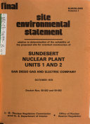 Sundesert Nuclear Power Plant Units 1-2, Construction