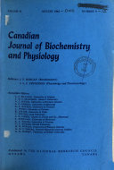 Canadian Journal of Biochemistry and Physiology