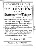 Considerations on the Explications of the Doctrine of the Trinity