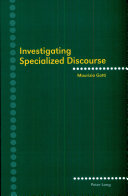 Investigating Specialized Discourse