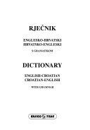 Dictionary English Croatian  Croatian English with grammar Book