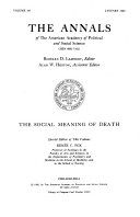 The Social Meaning of Death Book