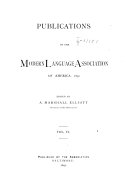 Publications of the Modern Language Association of America