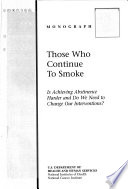 Those who Continue to Smoke Book