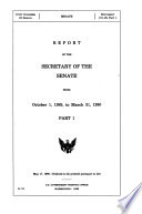 Report of the Secretary of the Senate from ...
