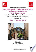 16th European Conference on Management  Leadership and Governance Book