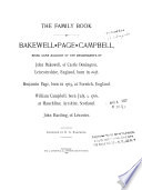 The Family Book of Bakewell  Page  Campbell
