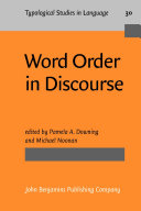 Read Pdf Word Order in Discourse