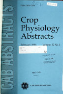 Crop Physiology Abstracts Book