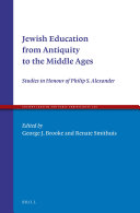Jewish Education from Antiquity to the Middle Ages