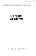 Leo Tolstoy and Our Time