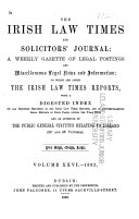 The Irish Law Times and Solicitors' Journal