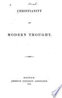 Christianity and Modern Thought Book