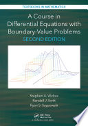 A Course in Differential Equations with Boundary Value Problems Book