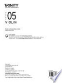 Trinity College London Violin Exam Pieces 2020-2023: Grade 5 (part Only)