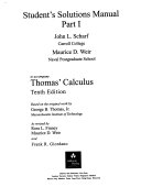 Student's Solutions Manual, to Accompany Thomas' Calculus, Tenth Edition