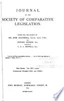 Journal of the Society of Comparative Legislation