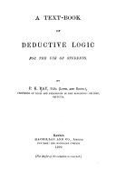 Read Pdf A Text book of Deductive Logic for the Use of Students