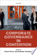 Corporate Governance in Contention Book