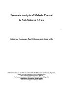 Economic Analysis of Malaria Control in Sub Saharan Africa Book