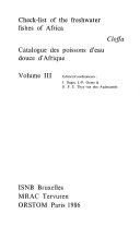 Catalogue Des Poissons D'eau Douce D'Afrique