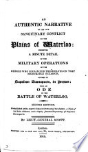 An Authentic Narrative of the     conflict on the Plains of Waterloo     Second edition  etc