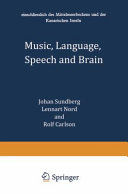 Music, Language, Speech, and Brain