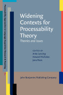 Widening Contexts for Processability Theory