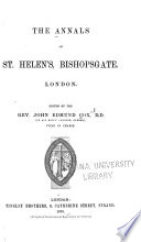 The Annals of St. Helen's, Bishopsgate, London