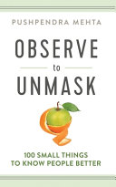 OBSERVE to UNMASK Book