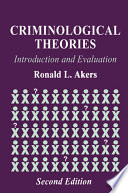 Criminological Theories Book