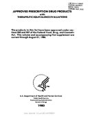 Approved Prescription Drug Products With Therapeutic Equivalence Evaluations 1980