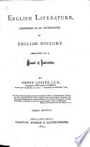 English Literature Considered as an Interpreter of English History     Third Edition Book