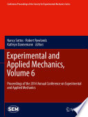 Experimental and Applied Mechanics  Volume 6 Book