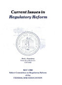 Current Issues in Regulatory Reform