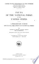 A Preliminary Survey of Faunal Relations in National Parks