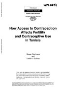 How Access to Contraception Affects Fertility and Contraceptive Use in Tunisia