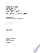Directory of State, County and Federal Officials