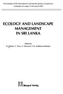 Ecology and Landscape Management in Sri Lanka