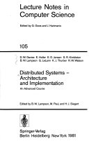 Distributed Systems--architecture and Implementation