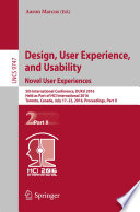 Design, User Experience, and Usability: Novel User Experiences