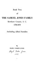The History of the Samuel Jones Family: 1756-1979