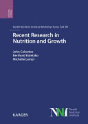 Recent Research in Nutrition and Growth Book