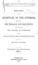 Annual Reports of the Department of the Interior ... [with Accompanying Documents]