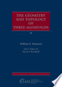 The Geometry and Topology of Three Manifolds