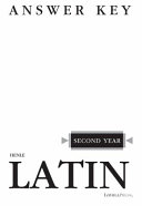 Henle Latin Second Year Answer Key Book PDF